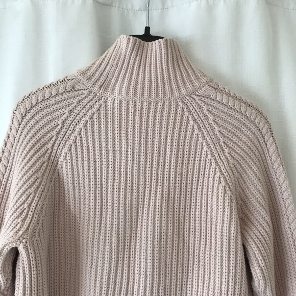Lululemon Bring The Cozy Turtleneck Sweater Sz 8 Misty Pink Cable Knit NWOT - Picture 9 of 13